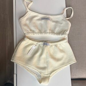My Mum Made It - Waffle Knit Bralette and High-Waist Brief Set